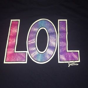 dark blue justice shirt